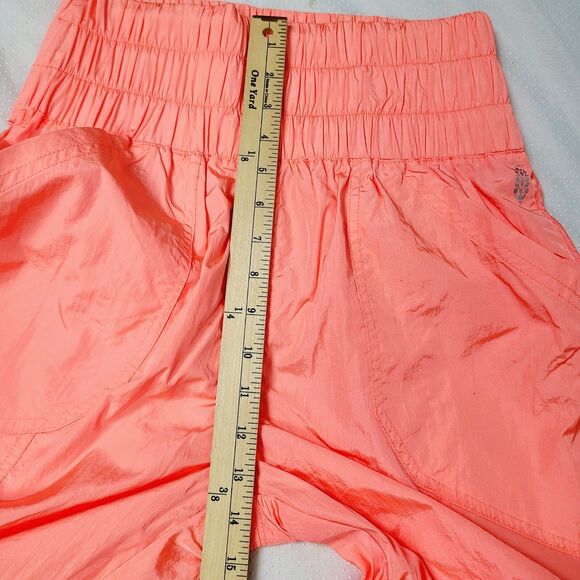 Free People Movement The Way Home Jogger Pants S Orange Nylon Pull-On Pockets - Picture 9 of 10